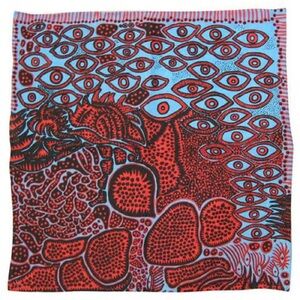 Red and Blue Artistic Scarf